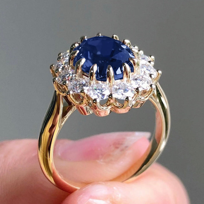 Wholesale Sapphire ring stylish and simple ring