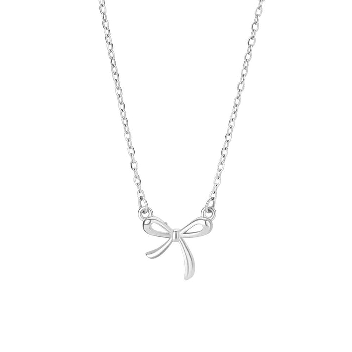 Wholesale Sunflower Pendant Necklace Imitation Pearl Shell Stainless Steel Clavicle Chain