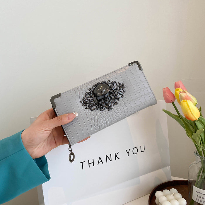 Wholesale Women' s Solid Color Crocodile Pattern PU Handbag Everyday Fashion Accessory