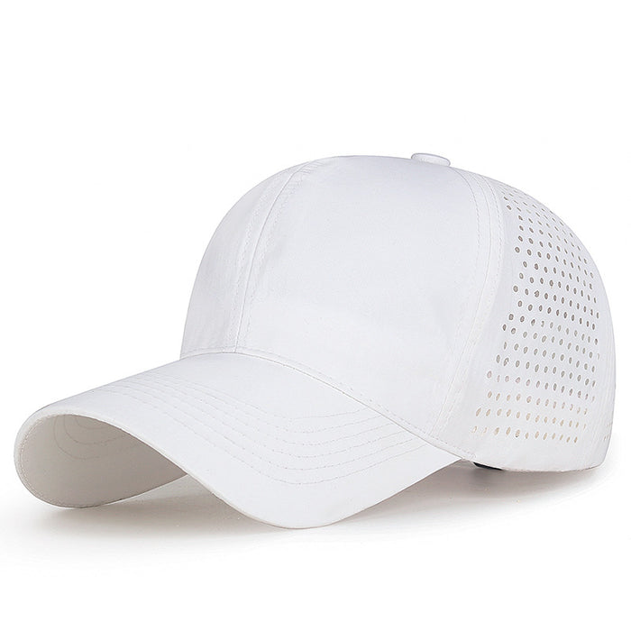 Wholesale Quick-drying Perforated Cap Women's Spring and Summer Sunscreen Soft Top Breathable Sports Travel howing Small Baseball Cap for Men