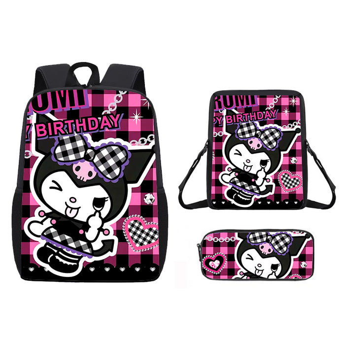 Wholesale Backpack Satchel Pencil Case Three-piece Student Schoolbag