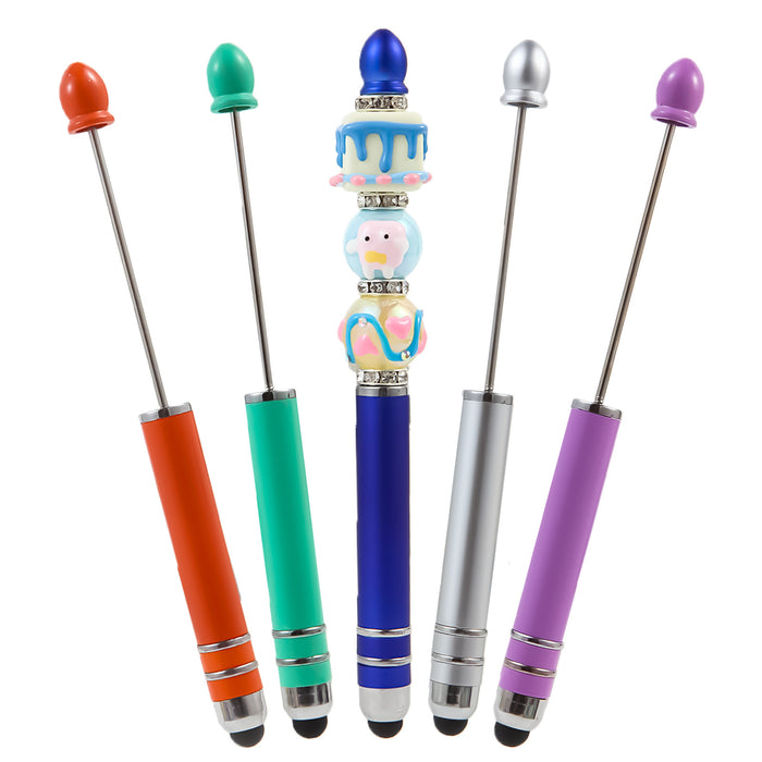 Wholesale 10pcs Colorful Gradient Stylus Pen Beadable Pens DIY Plastic Pen JDC-PN-JinBN006