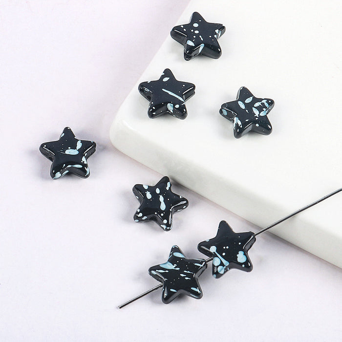 Wholesale New Acrylic Black and White Contrast Effect Love Beads Love Beads Love Beads Loose Beads