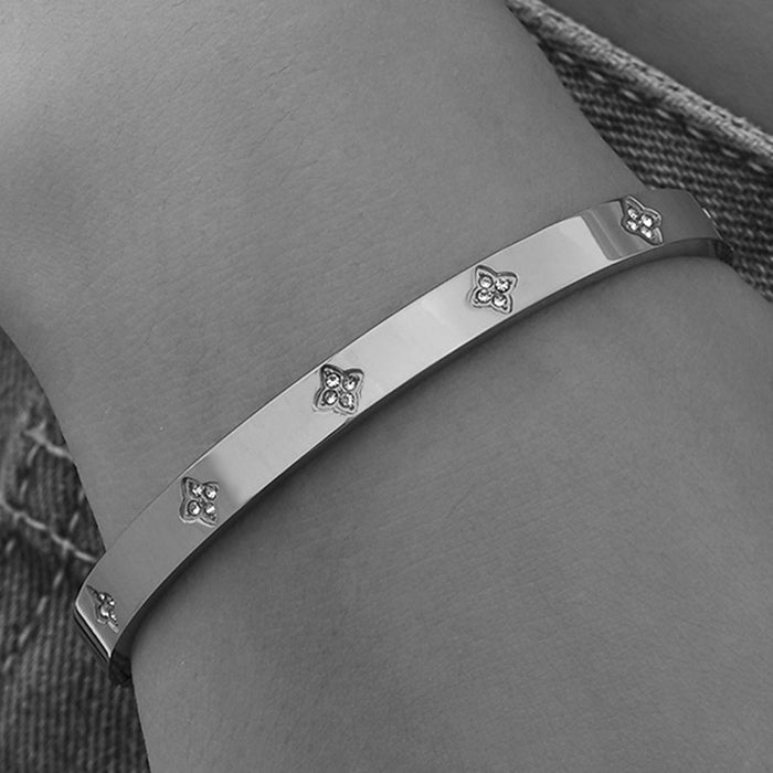 Wholesale Titanium Steel Starry Sky Zircon Bracelet Women S Everyday Wear Chic Fashion Jewelry Gift