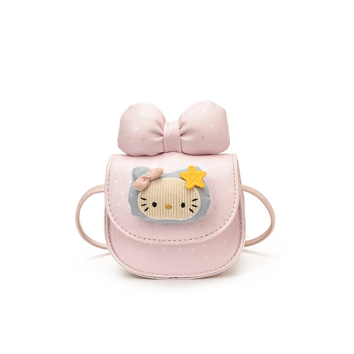 Wholesale Bow Design Pu Shoulder Crossbody Bag For Girls Cute Cartoon Fashion Accessory