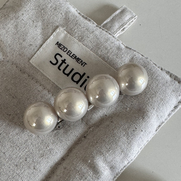 Wholesale 4 Pearl Barrette Hair Clips for the Back of the Head
