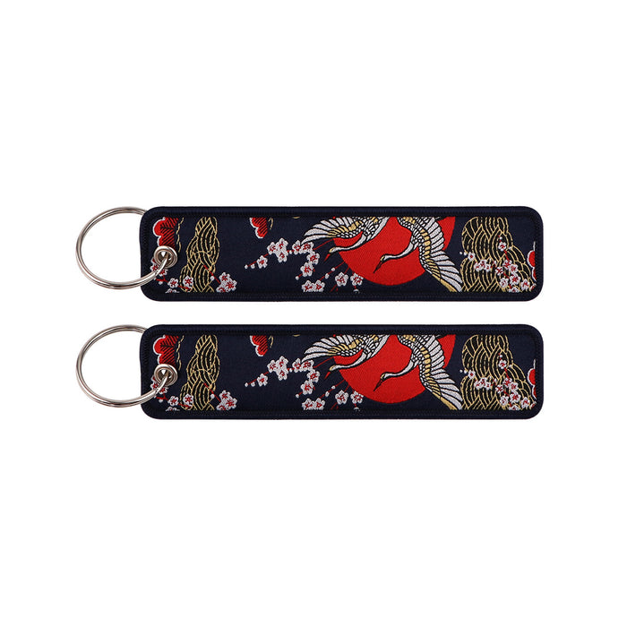 Wholesale Japanese Wave Weaving Marks Keychain Fabric Keychain Accessories