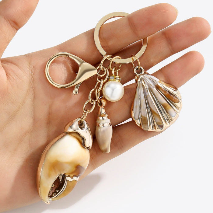 Wholesale Seaside-Style Realistic Seashell Keychain