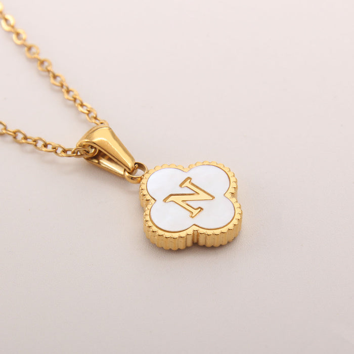 Wholesale Copper Gold Plated Letter Necklace JDC-NE-BaiTian002