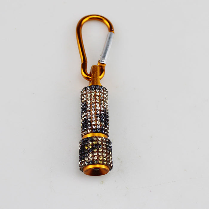 Wholesale Trendy Crystal Studded LED Flashlight White Fashion Accessory Gift