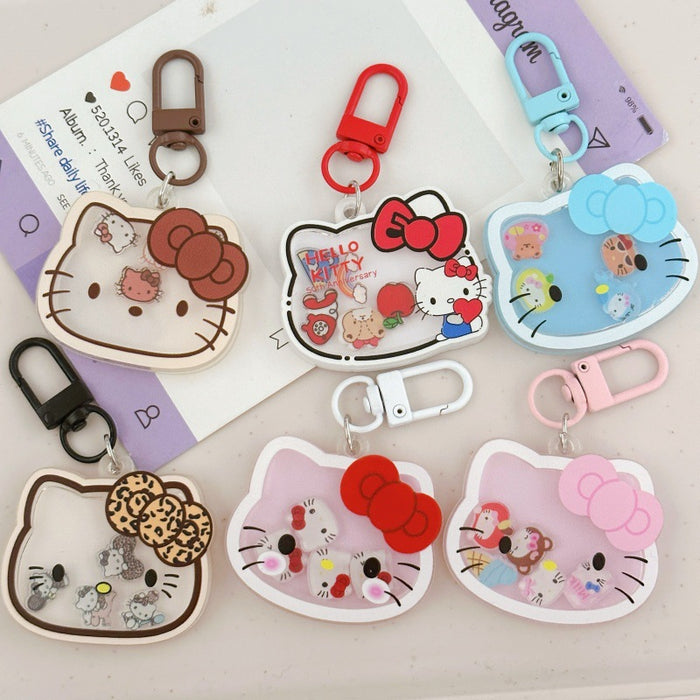 Wholesale Cartoon Wobbly Cat Acrylic Keychain Cute Bag Charm Fashion Accessory Gift Resale