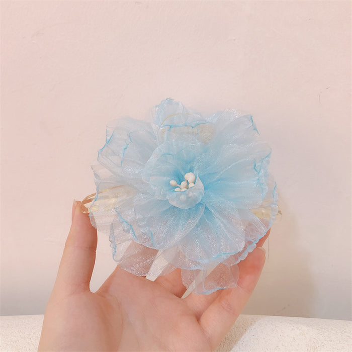 Wholesale holiday style big flower hairpin side clip Bangs clip hair accessories headdress for women