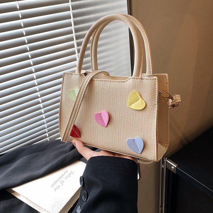 Wholesale Niche Design Love Commuter Shoulder Bag Vegetable Basket Bag JDC-SD-ShengShi011