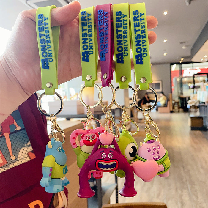 Wholesale Cute cartoon big-eyed character PVC keychains