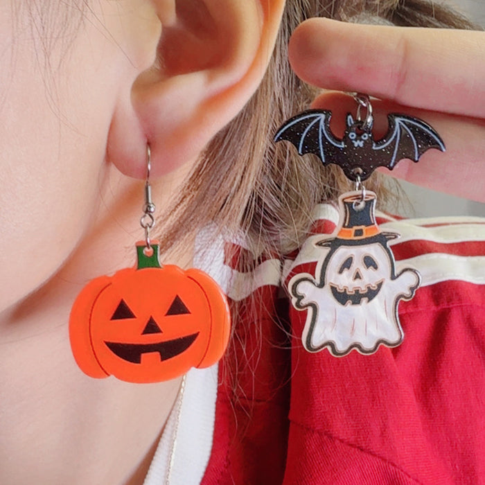Wholesale Acrylic Earrings  Ghost Pumpkin Cartoon Spider Earrings for Women