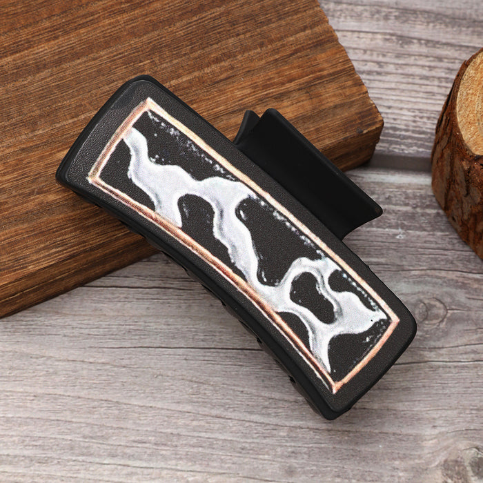 Wholesale Western Style Leather Hairpin Sunflower Shark Clip Women' s Grab Clip