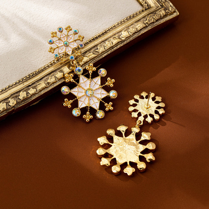 Wholesale Creative Color Fashion Flower Earrings Micro inlaid Zircon Earrings Jewelry Wholesale