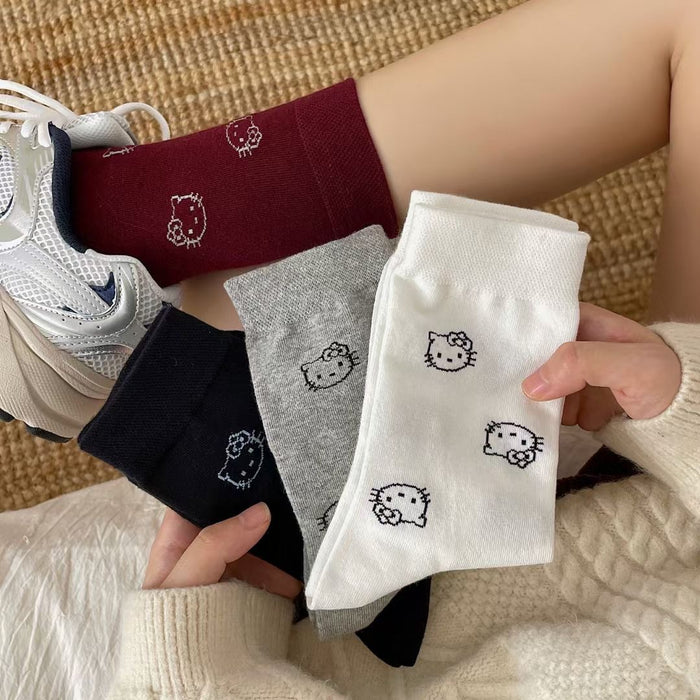 Wholesale Socks, tube socks, cute cartoon cat long socks, pure cotton