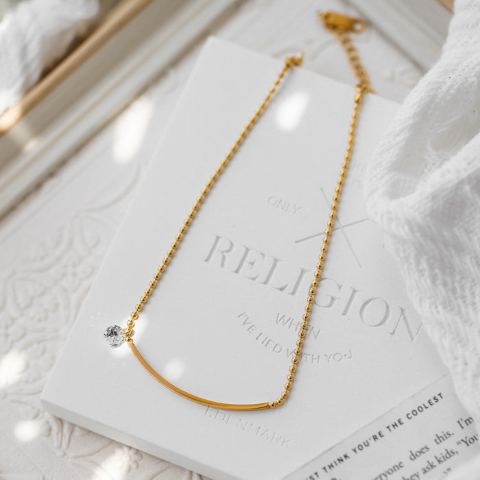 Wholesale 18K Gold Smiling Zirconia Anklet
