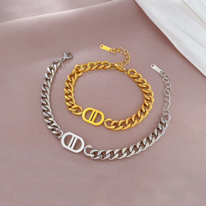 Wholesale Titanium Steel Chain Double D Bracelet JDC-BT-LG009