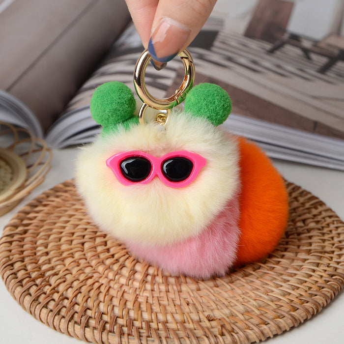 Wholesale Ugly-cute f caterpillar keychain