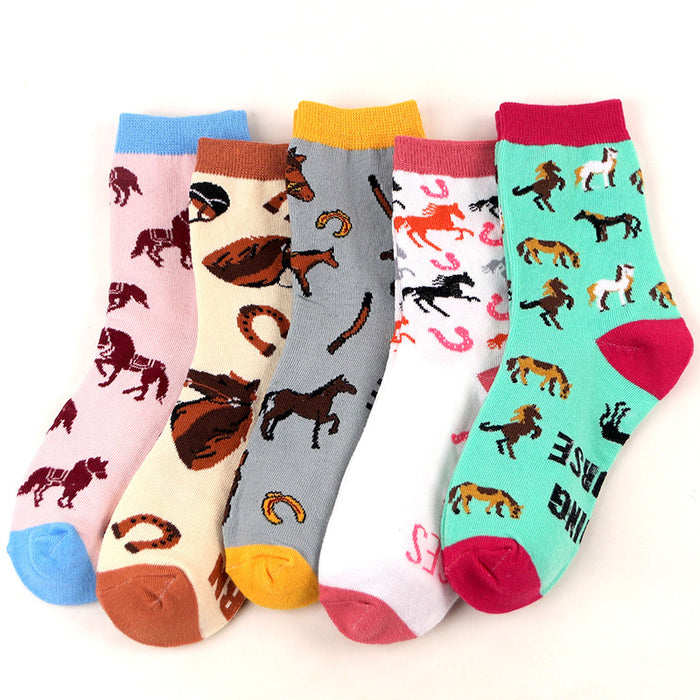 Wholesale Personality Horse Pattern Socks