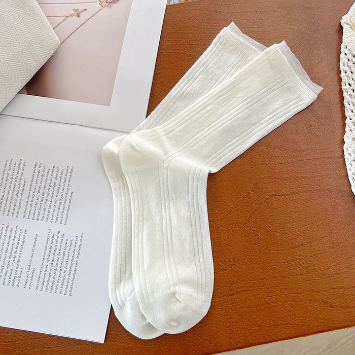 Wholesale Thin mesh breathable socks, long tube stacking socks