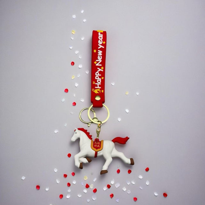 Wholesale 3D PVC Year of the Horse Keychain