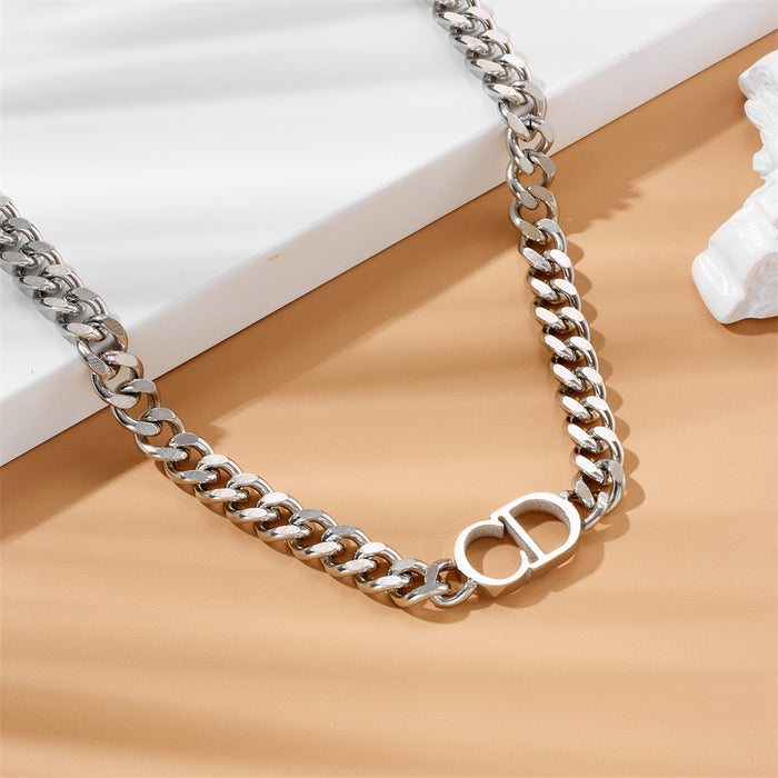 Wholesale 2pcs Earrings jewelry titanium steel necklace