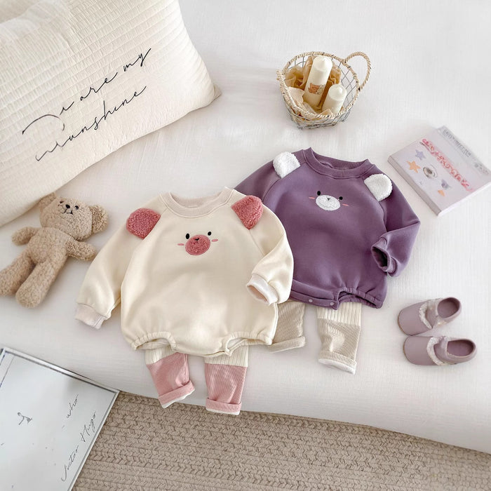 Wholesale Bear Warm Thickened Baby Romper Clothes JDC-BC-WeiNiS030