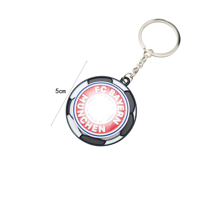 Wholesale Rotatable Football Club Team Keychain
