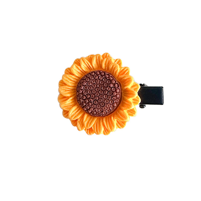 Wholesale Sunflower Plastic Hair Clip JDC-HC-Leiyang003