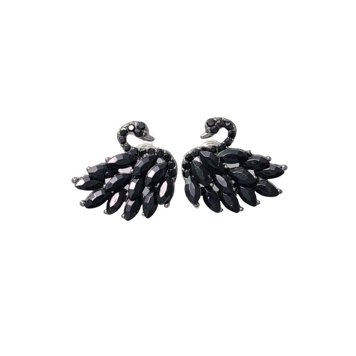 Wholesale Design sense Swan earrings temperament Advanced fashion personality New trendy zircon versatile earrings