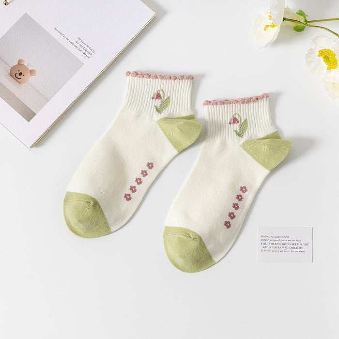 Wholesale Ship socks, combed cotton short tube socks