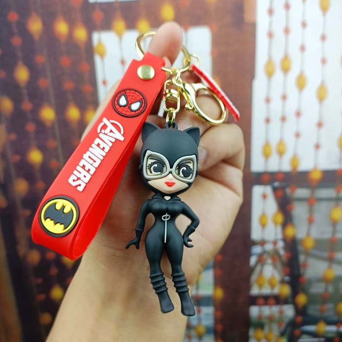 Wholesale Superhero Ugly Harley Quinn Key Chain Student Couple Doll Key Pendant Bag Pendant Key Chain JDC-KC-YYi016