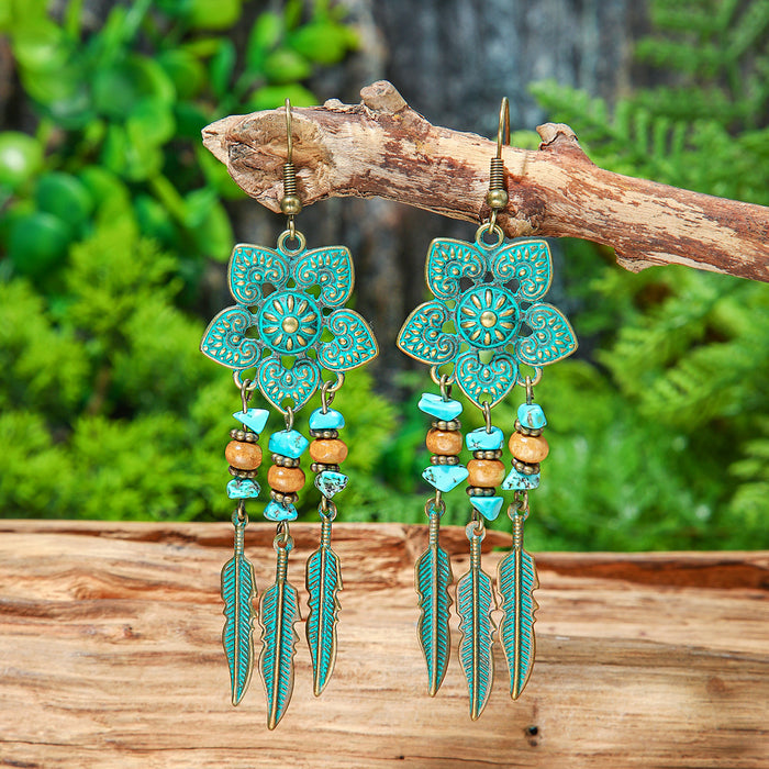 Wholesale Bohemian Vintage Tassel Earring Set Ethnic Style Fashion Accessory MOQ≥2