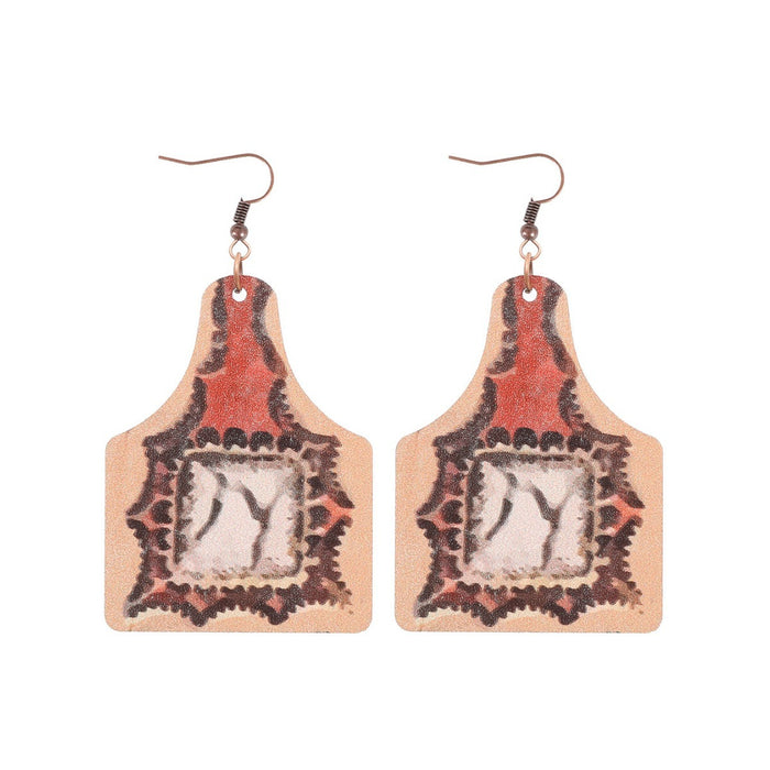 Wholesale Sunflower Cactus Horsehead Wooden Eardrops Earrings