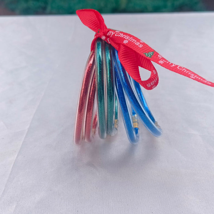 Wholesale Christmas Theme Silicone Gold Powder Bracelet