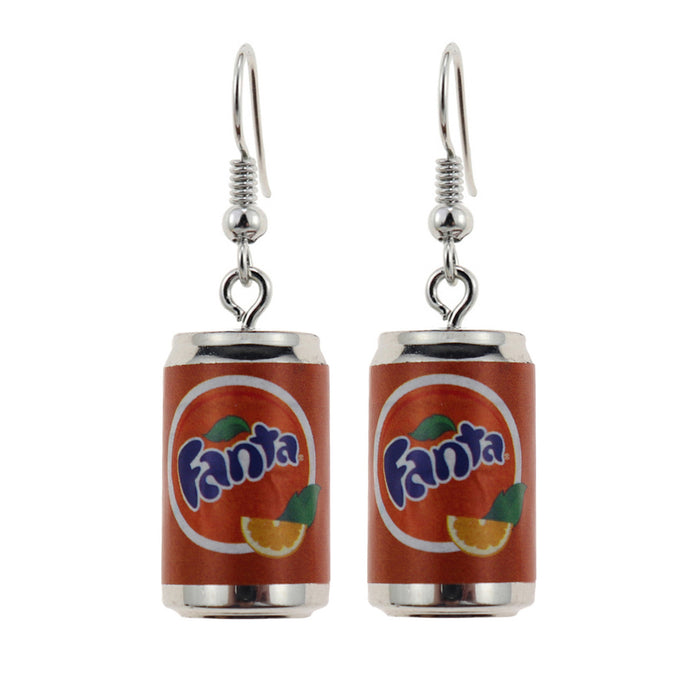 Wholesale Cartoon Beverage Bottle Resin Earrings JDC-ES-niqing024