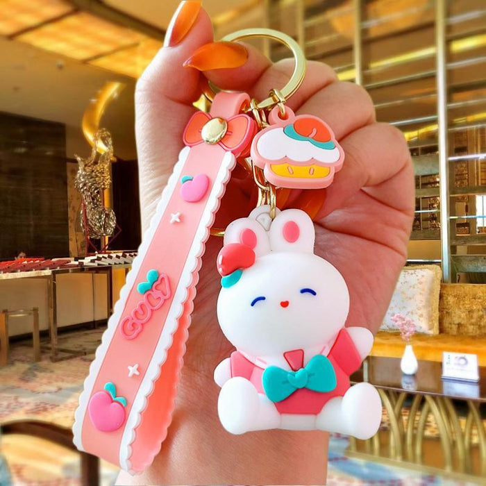 Wholesale Cartoon Silicone Doll Keychain JDC-KC-MingT185