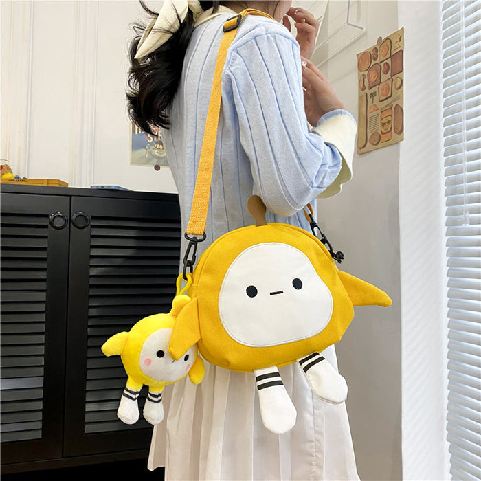 Wholesale Cartoon Egg Shoulder Bag Cute Plush Coin Wallet  Girl Shoulder Bag