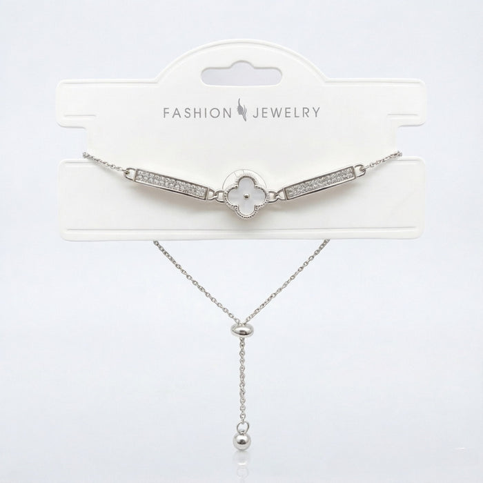 Wholesale Gold Plated Copper Zircon Shell Flower Bracelet Adjustable Women S Fashion Jewelry Accessory Boutique Resale
