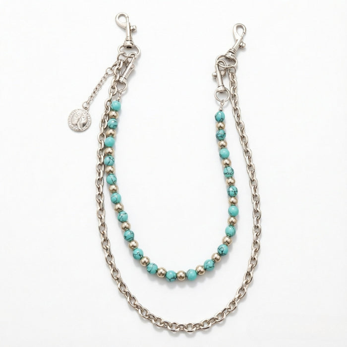 Wholesale Retro Turquoise Punk Waist Chain Unisex Hip Hop Jeans Pendant Accessory Boutique Gift