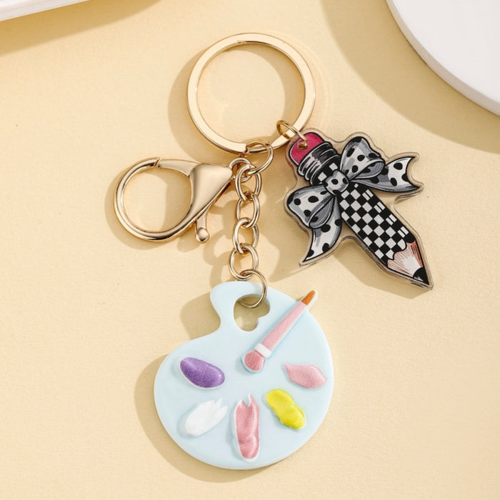 Wholesale Cute Paint Palette Keychain