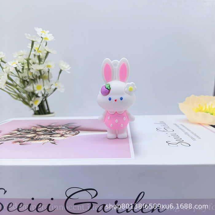 Wholesale Cute Cartoon Strawberry Rabbit Keychain