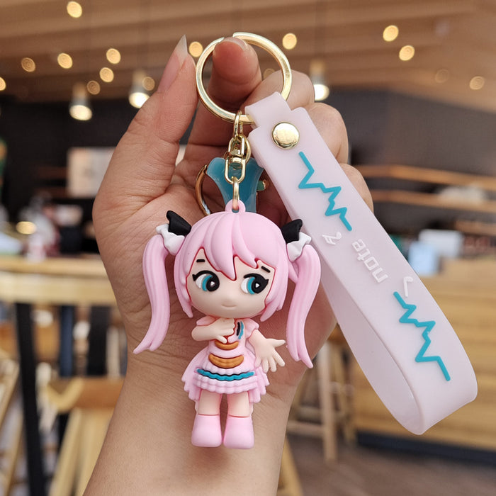 Wholesale Cartoon Silicone Doll Keychain JDC-KC-ZhuoRan037