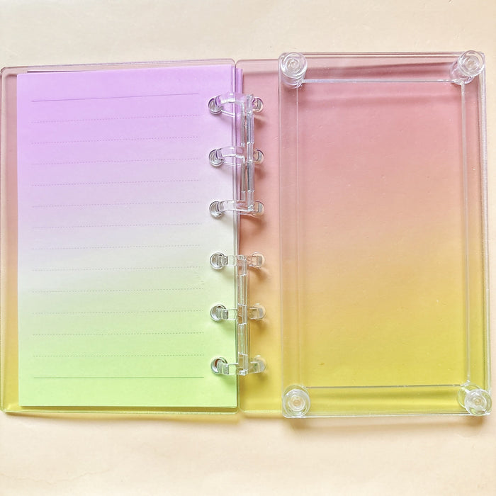 Wholesale Color gradient shake acrylic notebook A7 A5