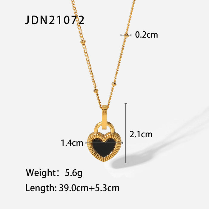 Wholesale Light Luxury Vintage Double-sided Love Necklace JDC-NE-JD407