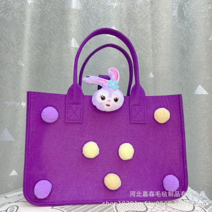 Wholesale Souvenir cartoon shopping bag portable 100-day banquet anniversary gift felt bag