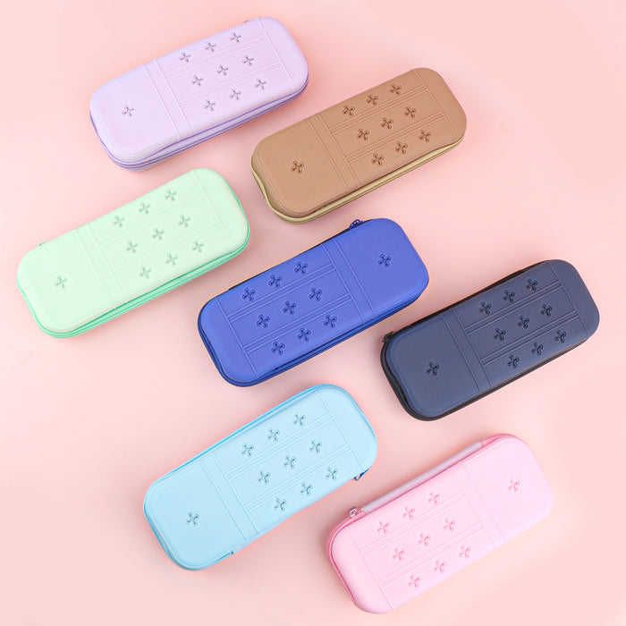 Wholesale Silicone Pencil Case DIY Hole Design Cute Stationery Organizer for Students MOQ≥10